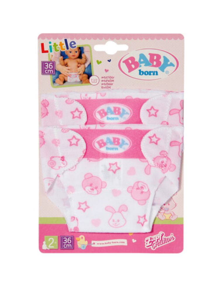 Baby Born Little Nappies 2 Pack 36cm