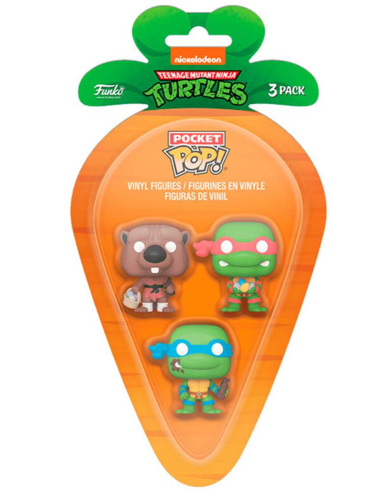 3 Pack Carrot Pocket Pop! Teenage Mutant Ninja Turtles Pdq