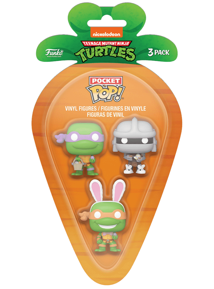 3 Pack Carrot Pocket Pop! Teenage Mutant Ninja Turtles Donatello Michelangelo Shredder