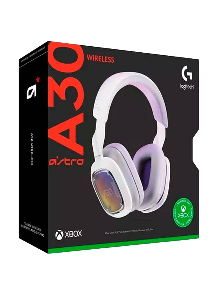 Headset Logitech Astro A30 Wireless White/Purple - Xbox One/Xbox Series X