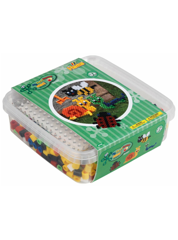 Hama Beads Maxi Beads And Pegboard In Box (8744)