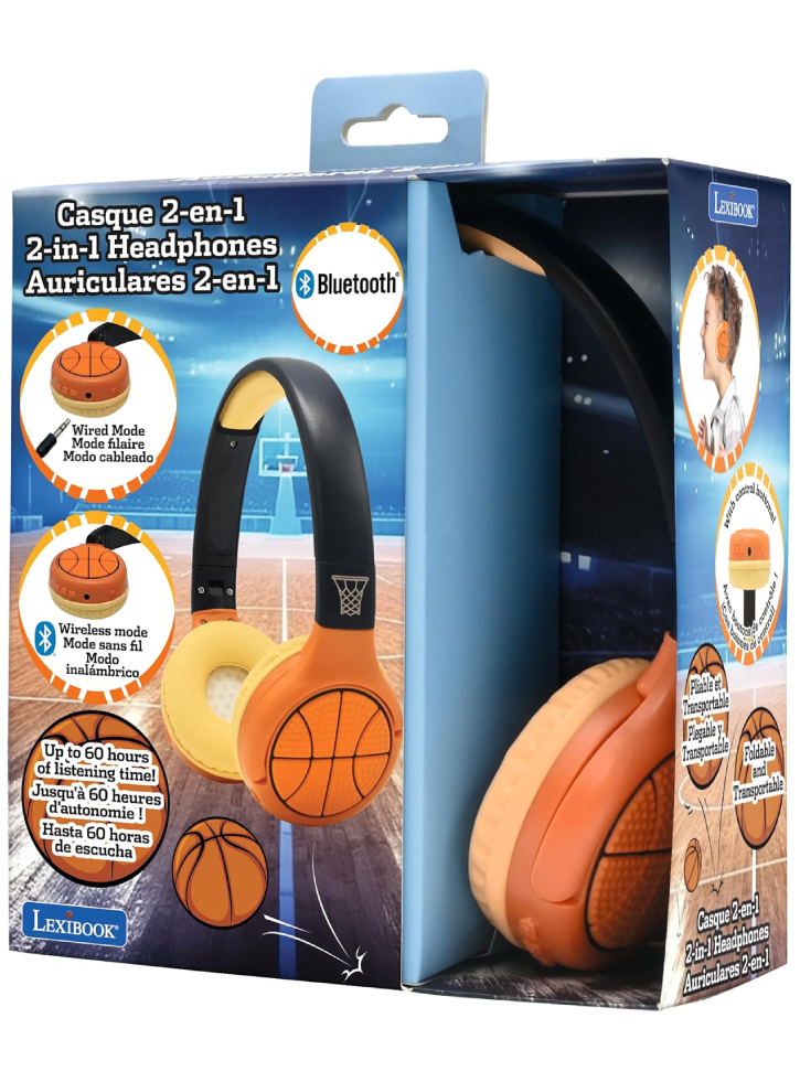 Headphones Lexibook 2-in-1 Basketball Bluetooth (hpbt010ba)