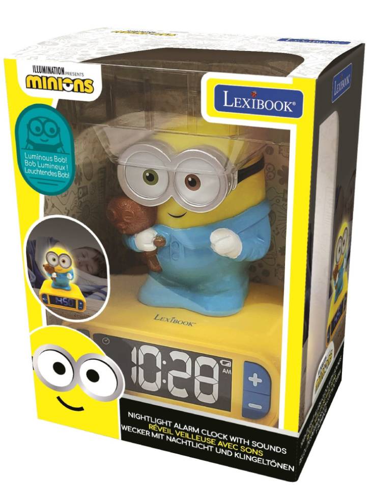 Lexibook Minions 3d Alarm Clock With Night Light (rl800des)