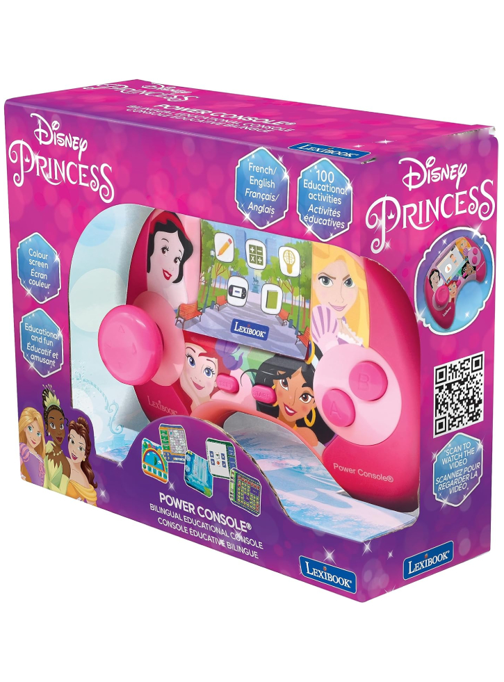 Lexibook Disney Princess Educational Handheld Bilingual Console With Lcd Screen (jcg100dpi1)