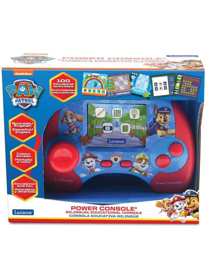 Lexibook Paw Patrol Educational Handheld Bilingual Console With Lcd Screen (jcg100pai1)