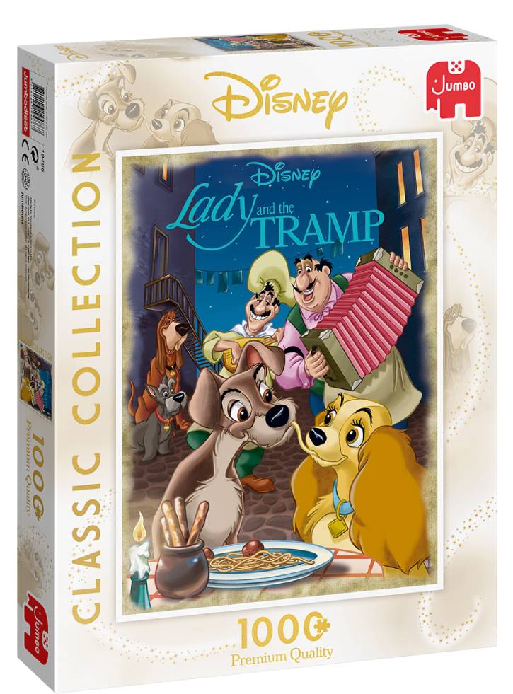 Puzzle Jumbo Disney Classic Collection Lady & The Tramp (1000pcs) (jum9486)