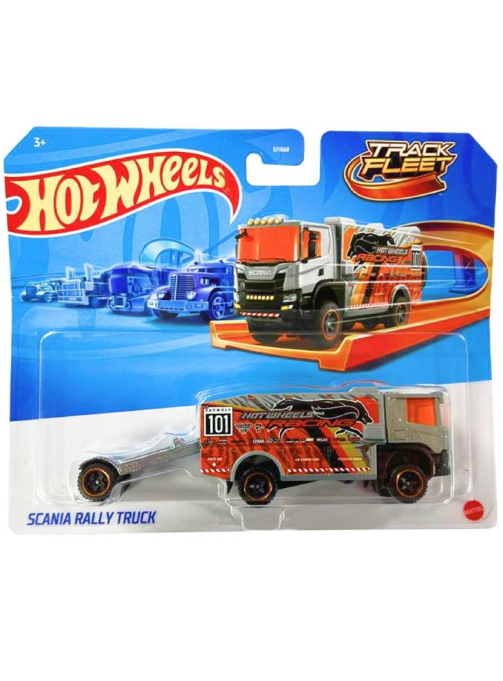 Mattel Hot Wheels Track Stars Scania Rally Truck (grey) (hxp25)