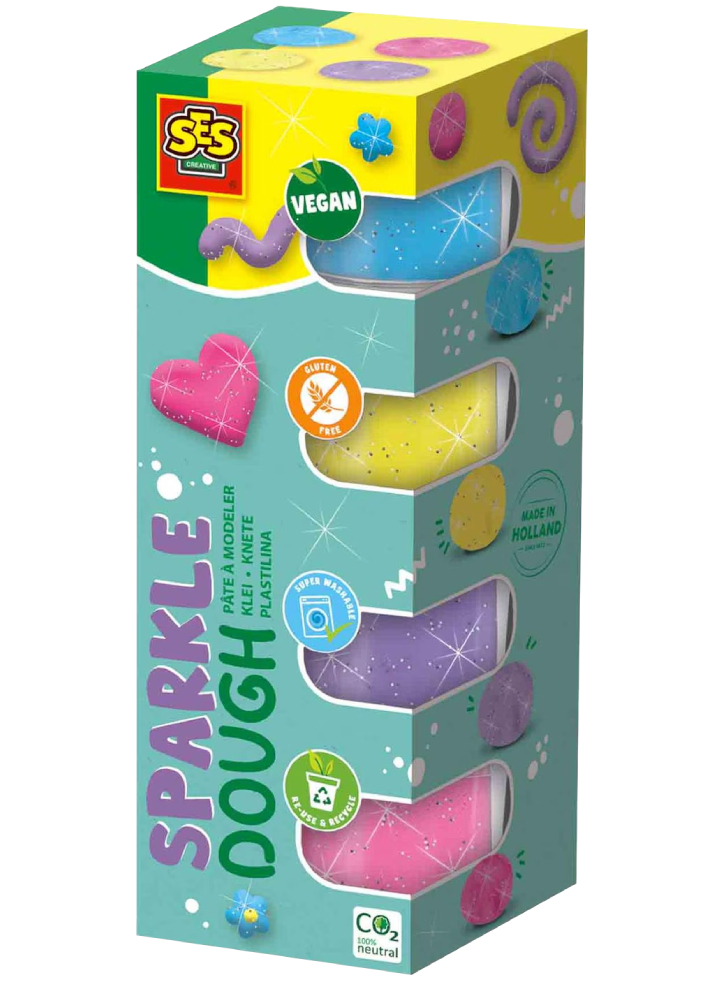 Ses Creative Dough Feel Good Sparkle 4x90gr (s00515)