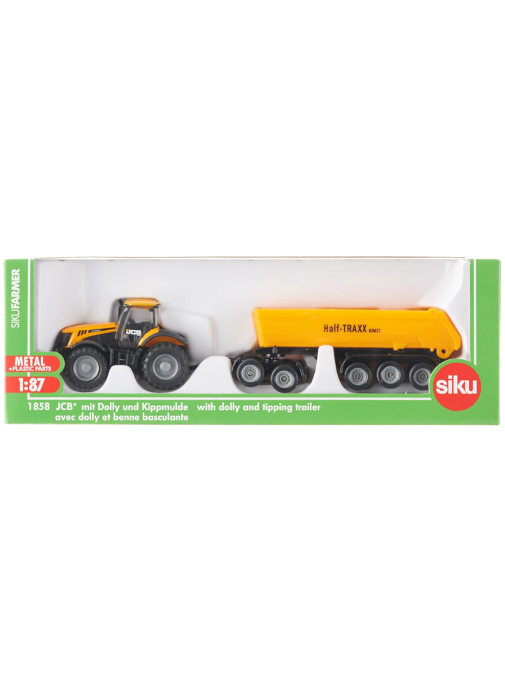 Siku 1:87 Jcb With Dolly And Tipping Trailer (313-1858)