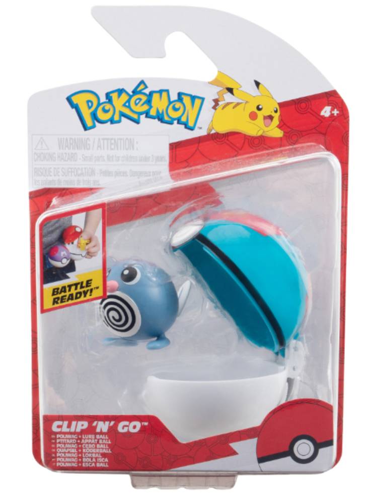 Pokemon Clip N Go Poliwag And Lure Ball (pkw3626)