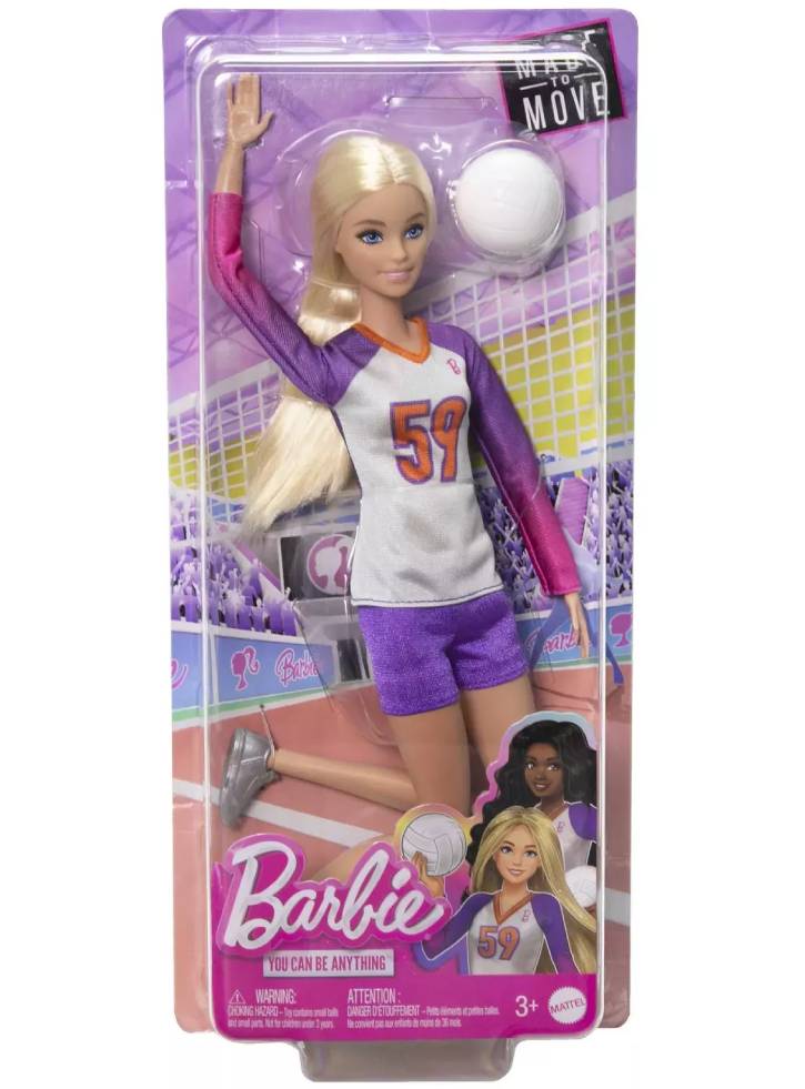 Barbie Made To Move Volleyball Player Doll (hkt72)