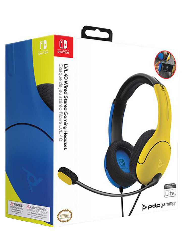 Pdp Wired Headset Lvl40 Yellow/blue