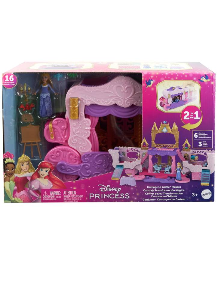 Disney Princess Carriage To Castle Playset (hwx17)