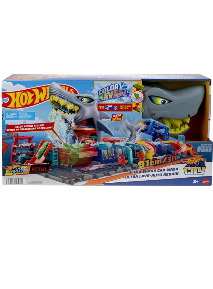 Hot Wheels City Ultra Shark Car Wash (htn82)