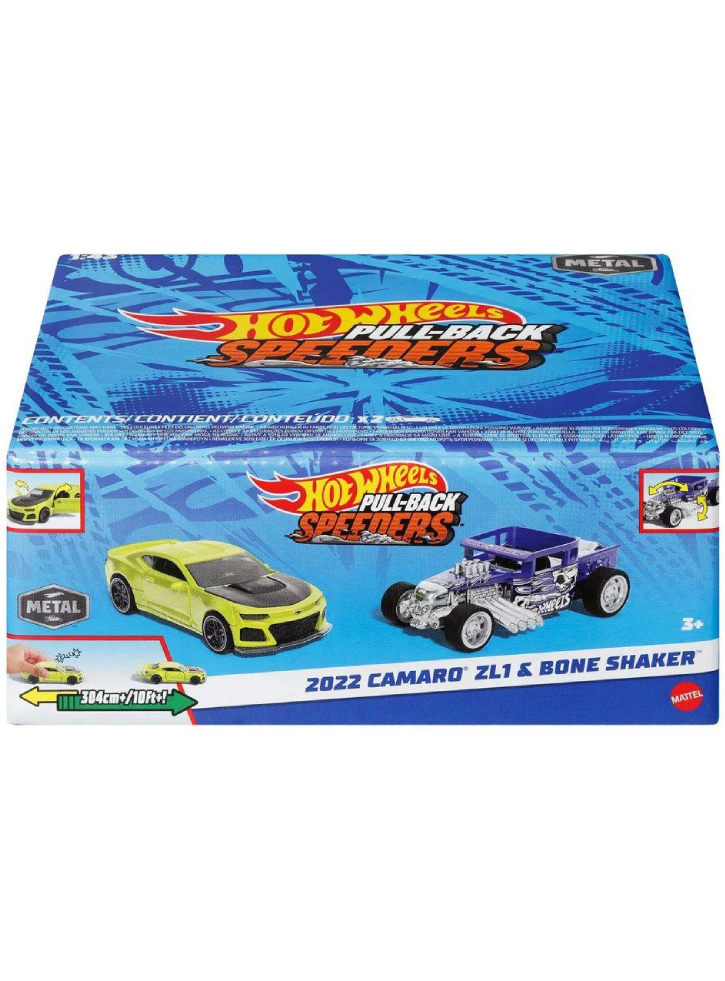 Hot Wheels Pull-back Speeders 2022 Camaro Zl1 Bone Shaker (hwh56)