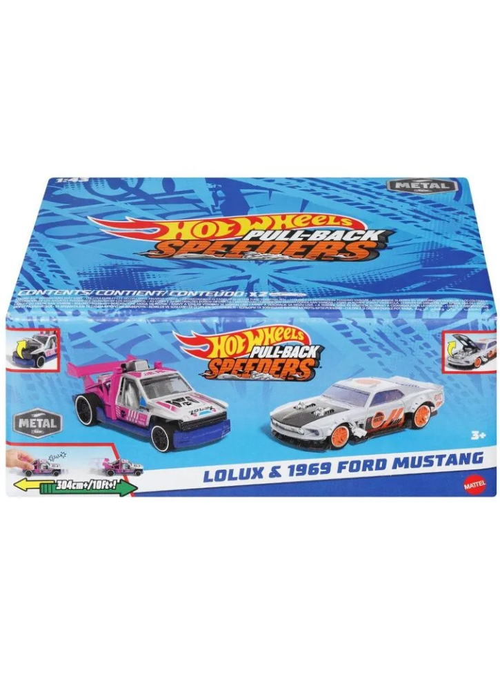 Hot Wheels Pull-back Speeders Lolux 1969 Ford Mustang (hwh57)