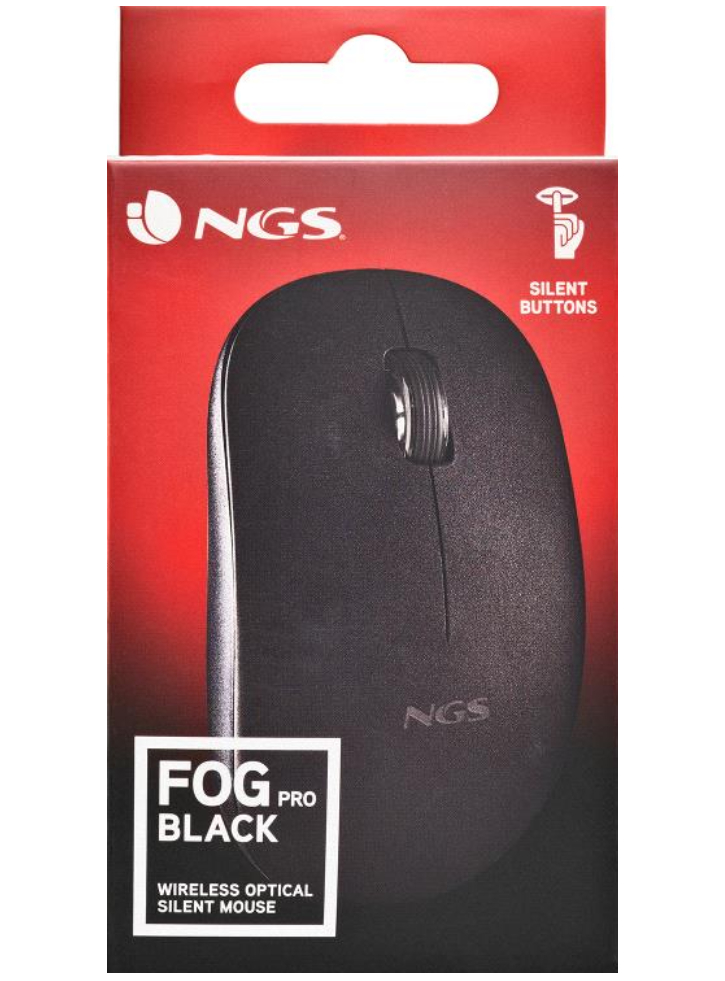 Mouse Ngs Wireless Fog Pro 1000dpi Black