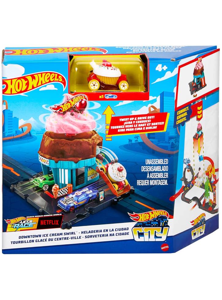 Mattel Hot Wheels City Downtown Ice Cream Swirl (htn77)