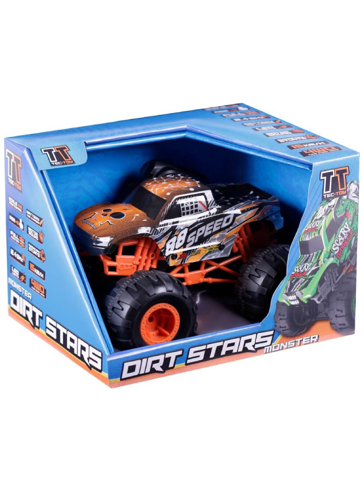 Tec-toy Speed Monster R/c 1:12, 2,4g 7,4v, Gyro & Sound Orange (471259)