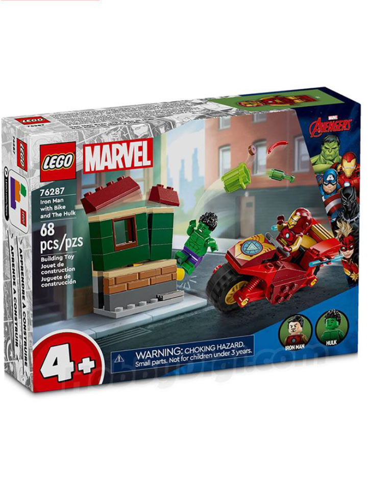 Lego Marvel Iron Man With Bike And The Hulk (76287)