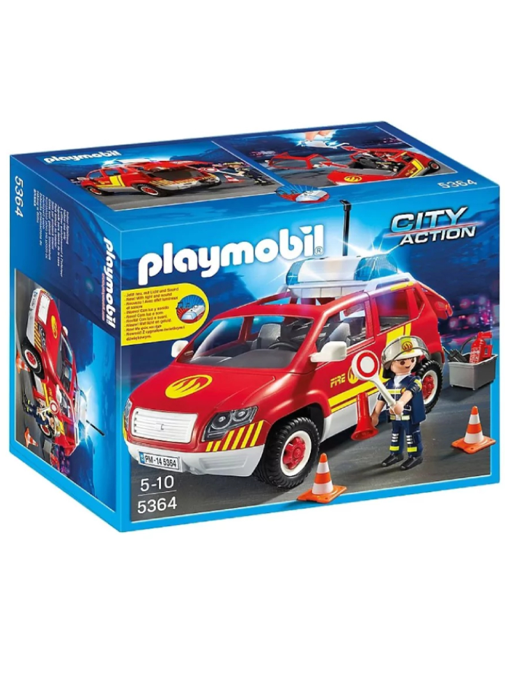 Playmobil Fire Chief\'s Car With Lights And Sound (71375)