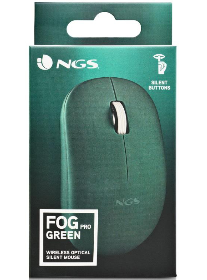 Ngs Mouse Wireless Fog Pro 1000dpi Green