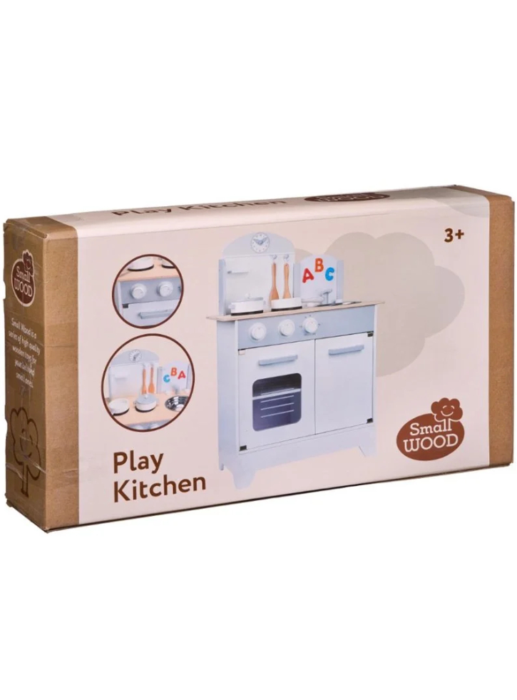 Small Wood Play Kitchen Grey (l40193)