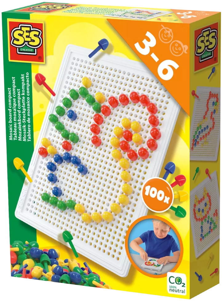 Ses Creative Mosaic Peg Board 100 Pcs (s14046)