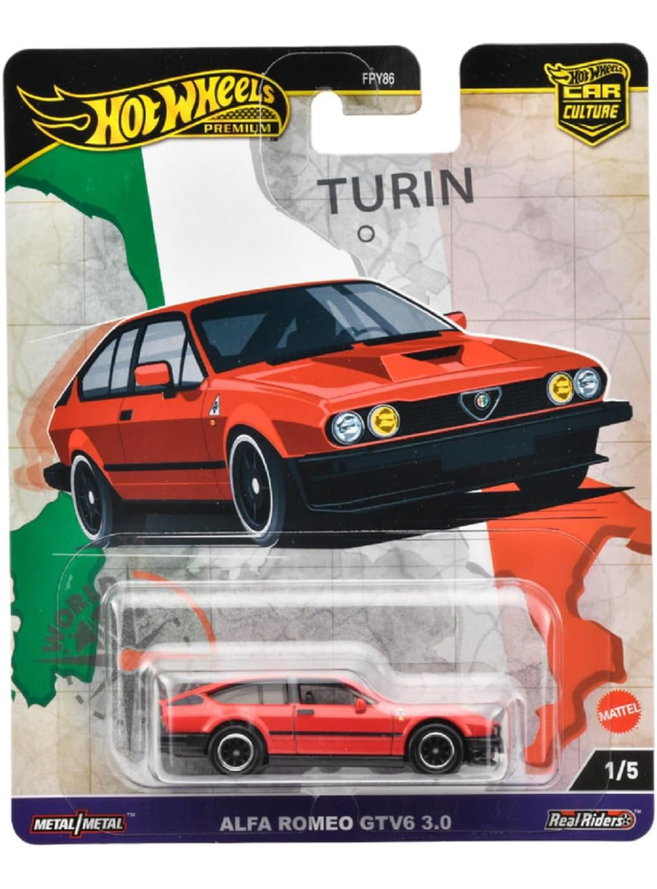 Hot Wheels Premium Car Culture Alfa Romeo Gtv 6 3.0 Vehicle (hrv80)