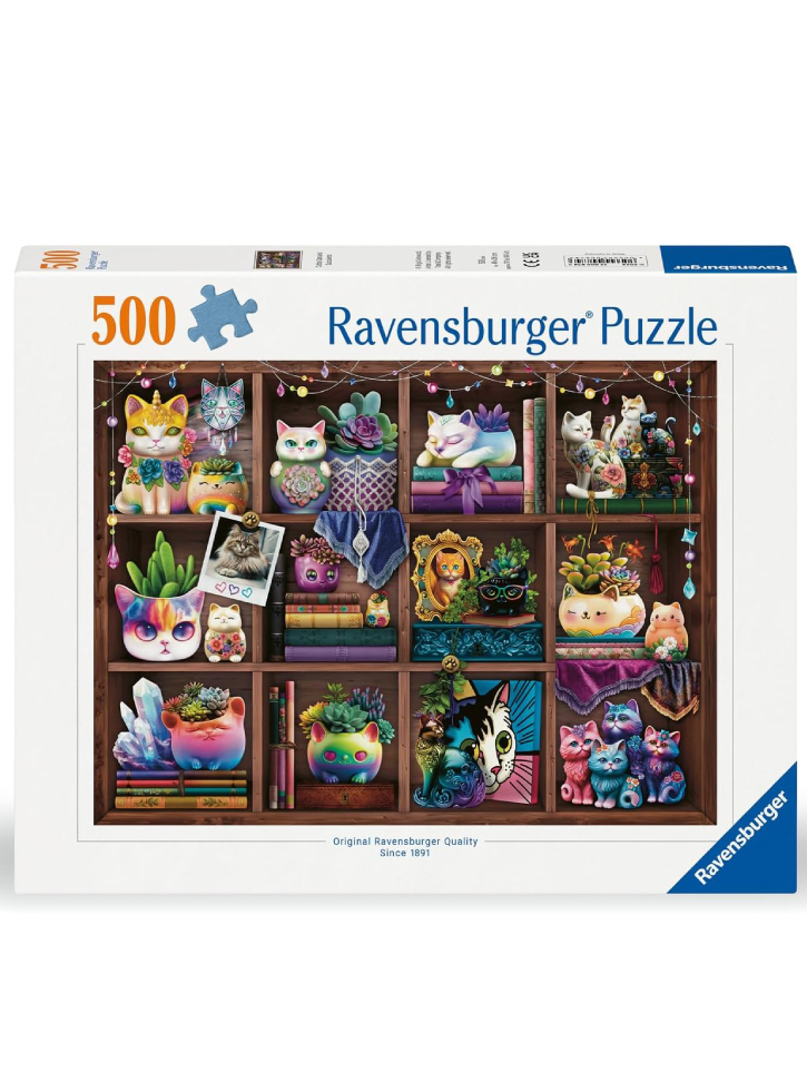 Ravensburger Puzzle Cubby Cats And Succulents 500p (12000874)