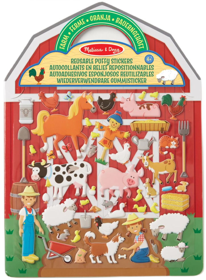 Melissa & Doug Reusable Puffy Stickers Farm (19408)