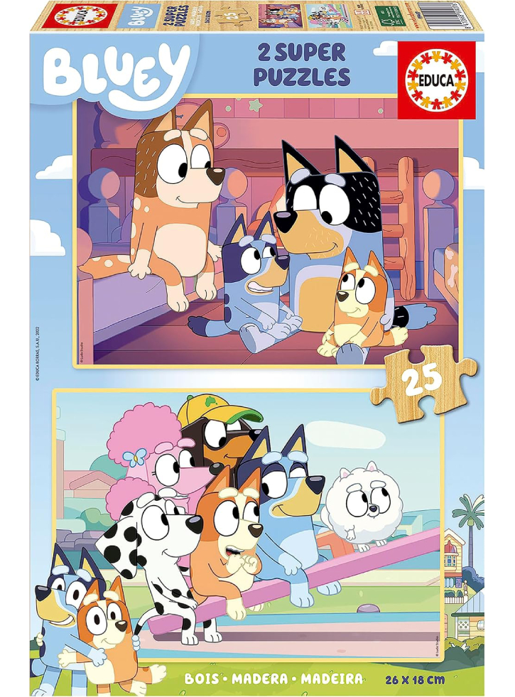 Educa Bluey 2 X 25 Puzzles Wood ( 80-19407)