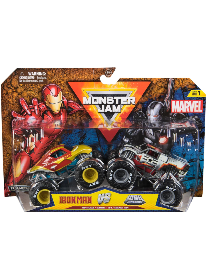 Monster Jam 1:64 Marvel 2 Pack Iron War Machine (6071941)