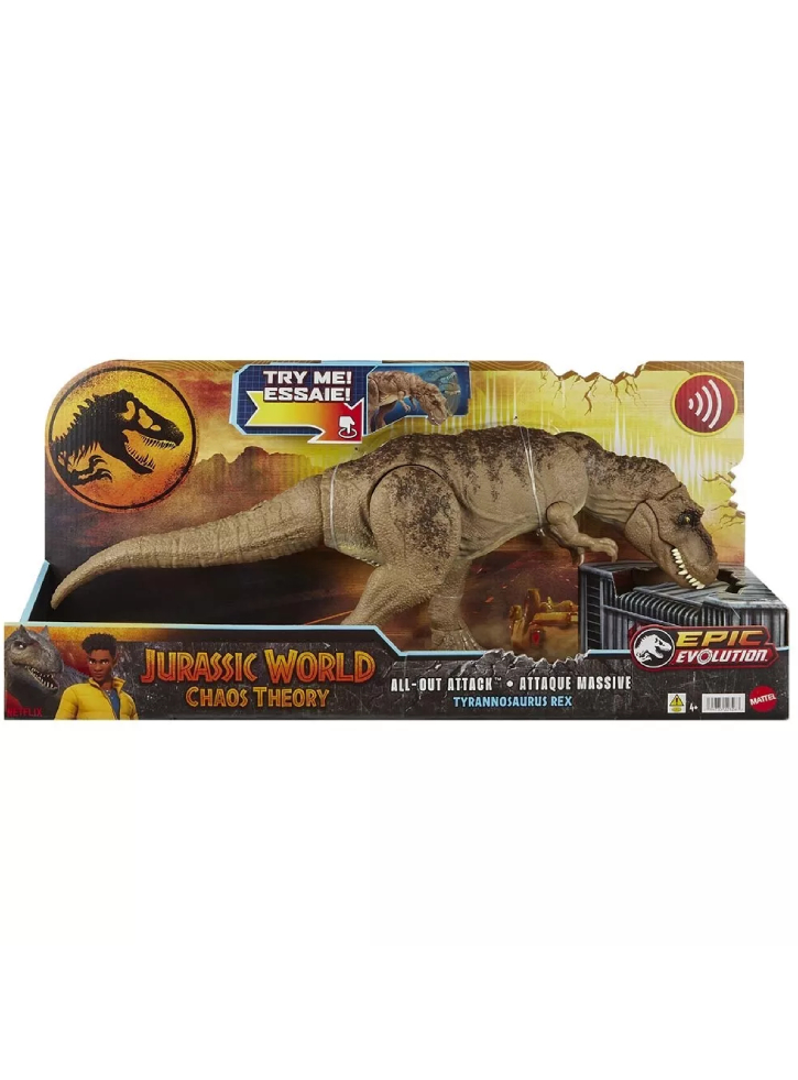 Mattel Jurassic World Epic Evolution Chaos Theory All-out Attack Tyrannosaurus Rex (hxf53)