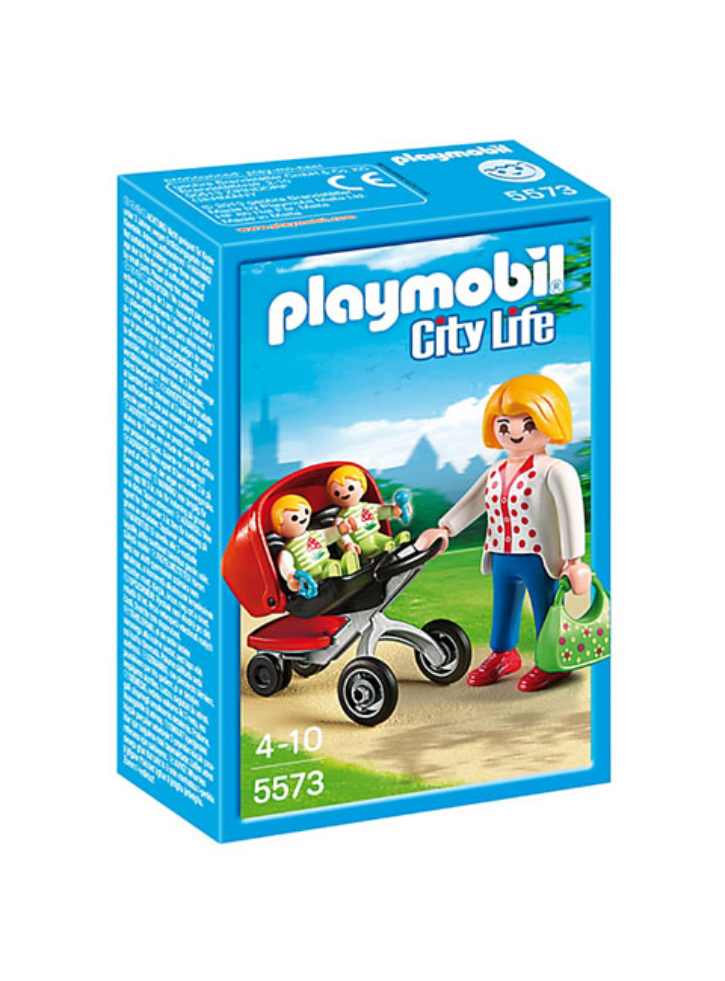 Playmobil Mother With Twin Stroller (5573)