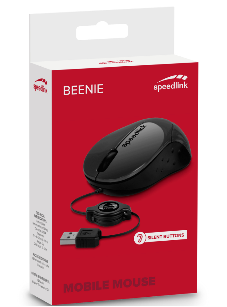 Speedlink Beenie Mobile Mouse Wired Usb Black