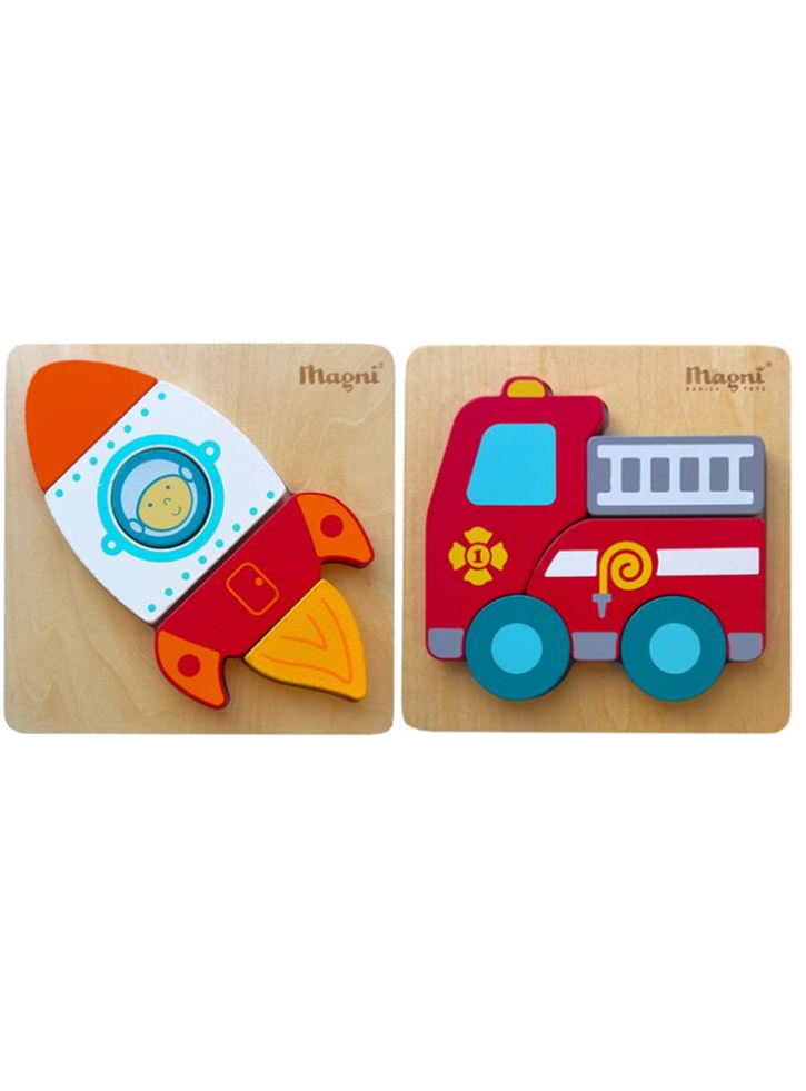 Magni Firetruck/rocket Puzzle (3937)