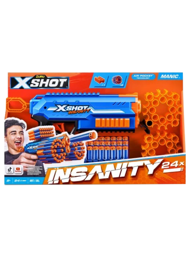 X Shot Insanity Series 1 Manic 24darts (36603)