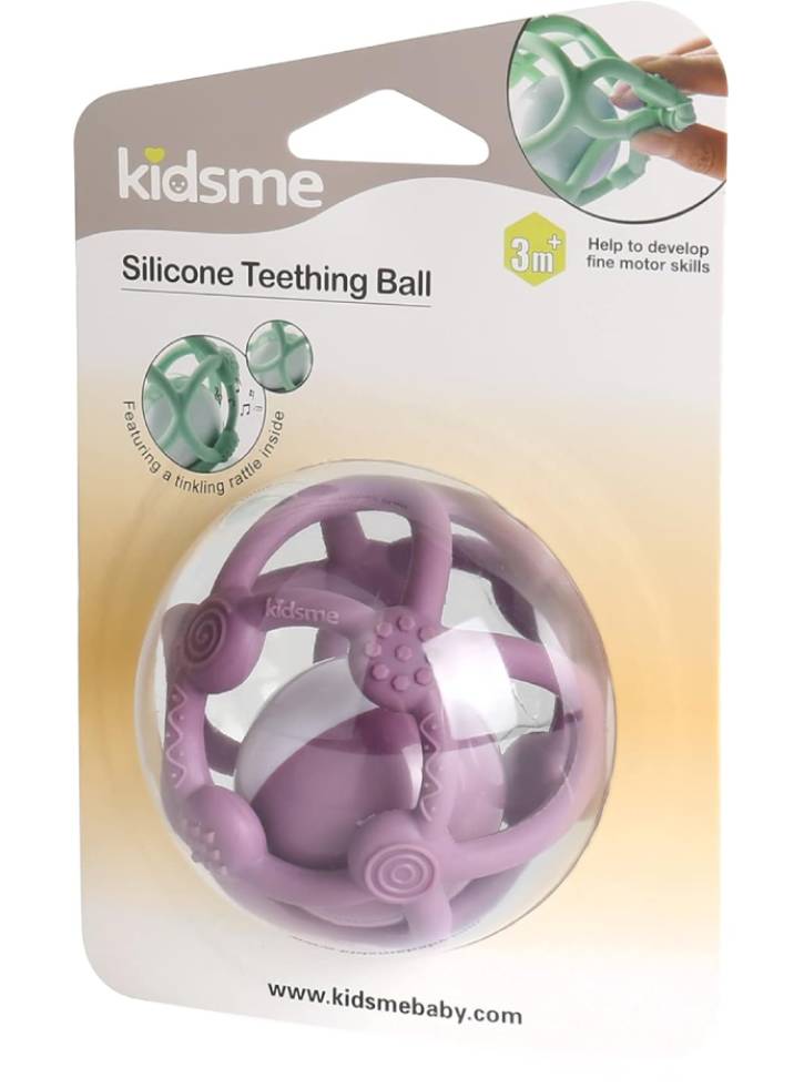 Kidsme Siliconee Teething Ball Plum (kids9672pl)