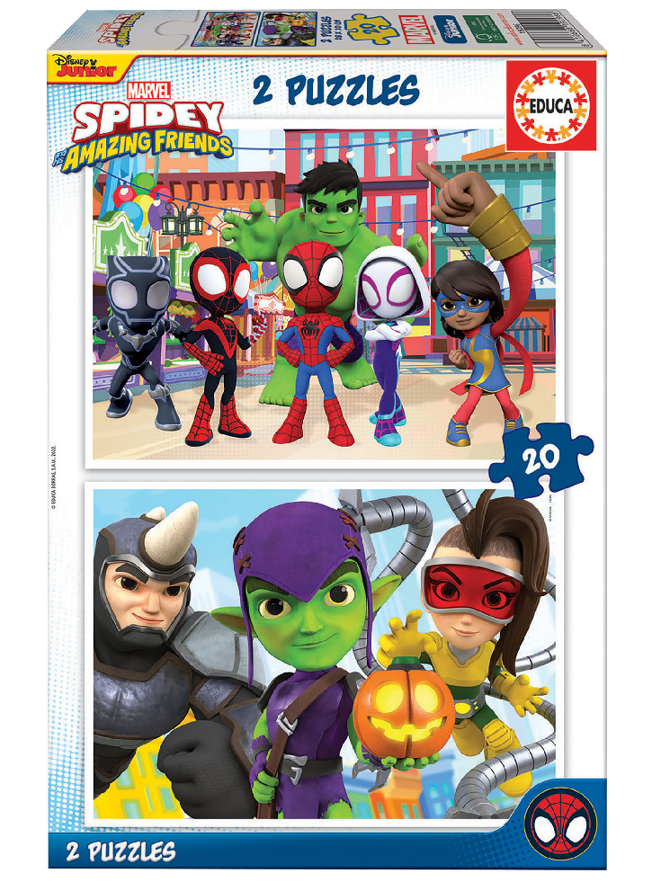 Educa Puzzle 2x20 Spidey & His Amazing Friends (80-19296)