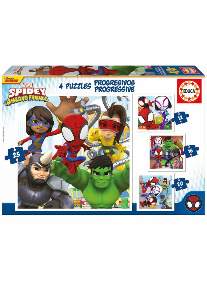 Educa Puzzle 12-16-20-25 - Spidey&amazing Friends (80-19295)