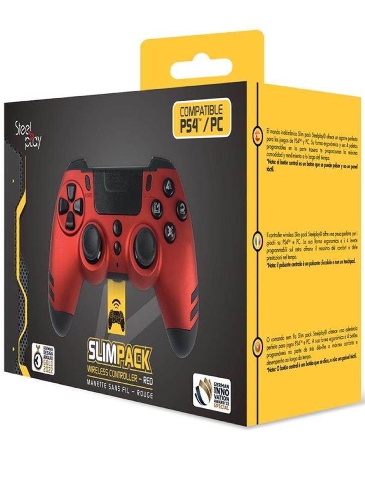 Steelplay Slim Pack Wireless Controller Red Controller Sony