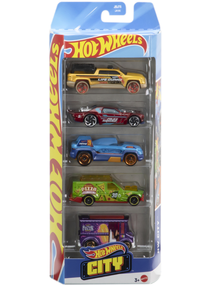 Hot Wheels Hw City (set Of 5) (jbj75)