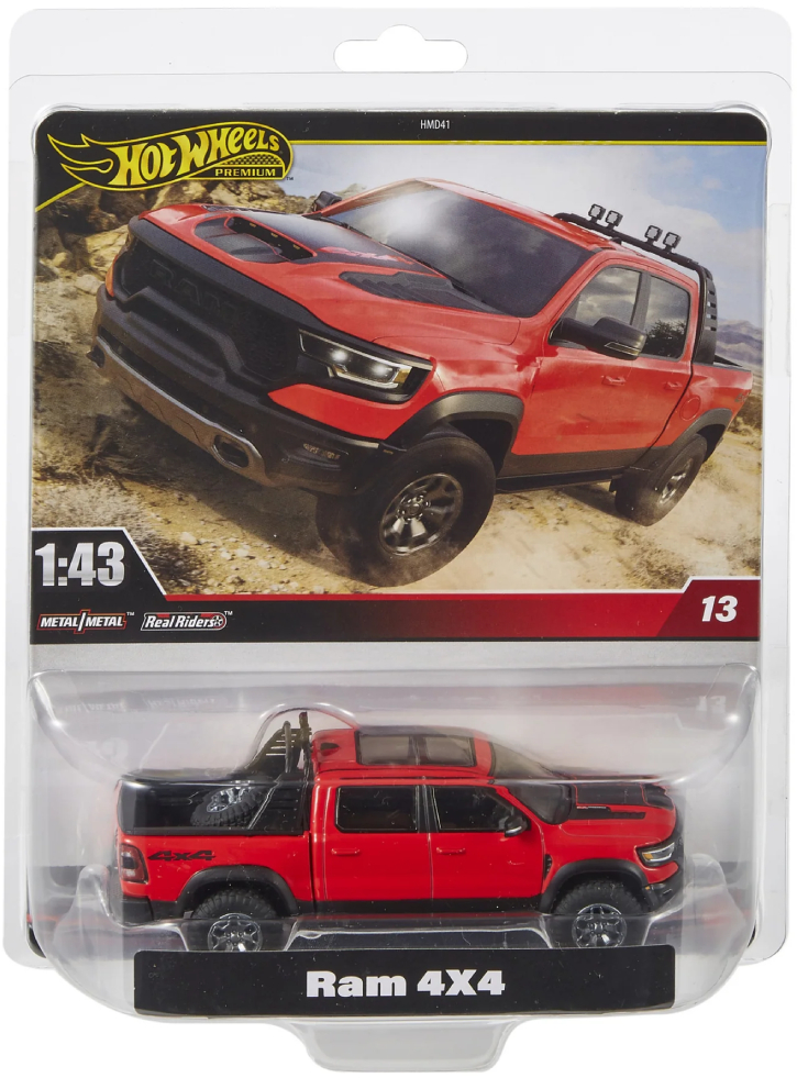 Hot Wheels Premium Real Readers Ram 4x4 1:43 Vehicle (hwt07)