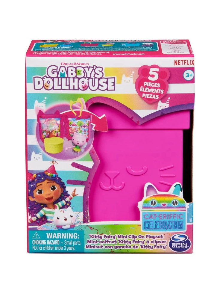 Gabby\'s Dollhouse Mini Clip On Playset Kitty Fairy