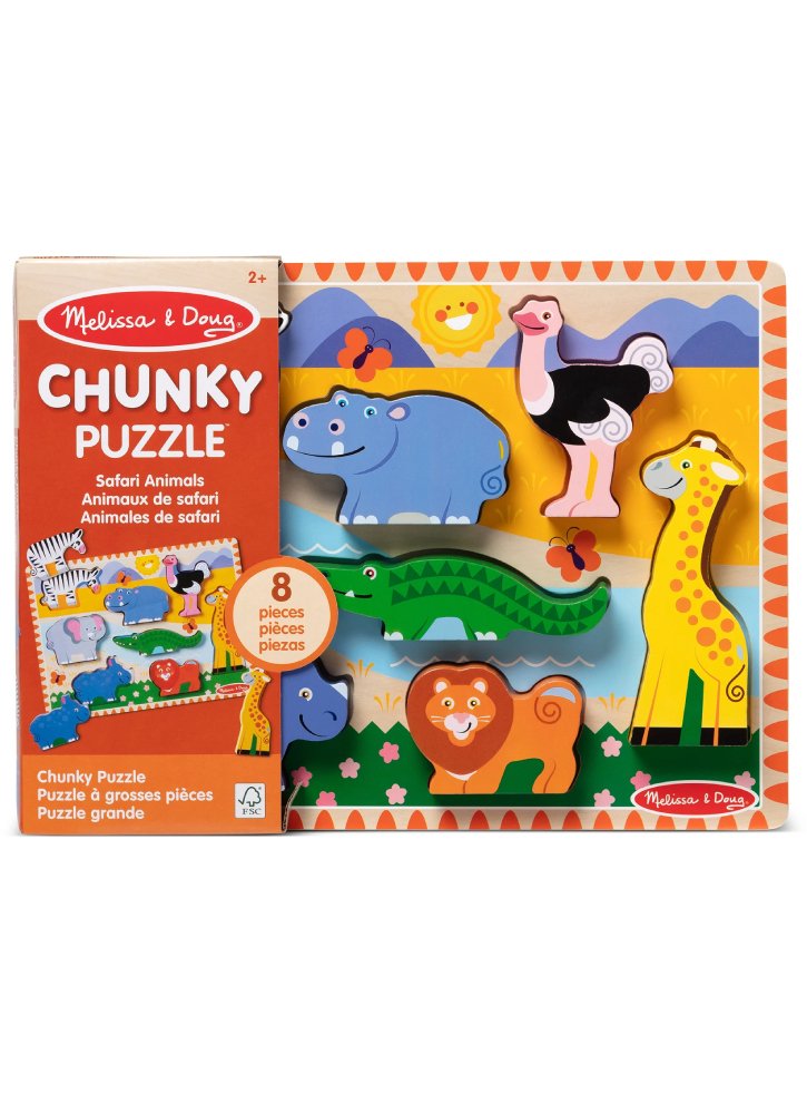 Melissa & Doug Safari Chunky Puzzle 8 Pieces (50202)