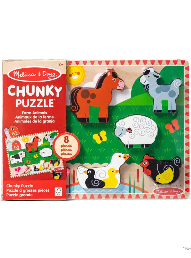 Melissa & Doug Farm Chunky Puzzle (8 Pcs) (50203)