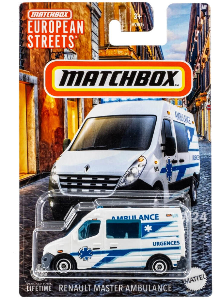 Matchbox European Streets Renault Master Ambulance Vehicle (hvv43)