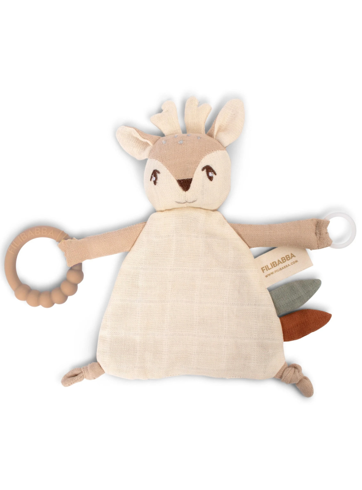 Filibabba Comfort Blanket With Teether Fawn (fi 03357)