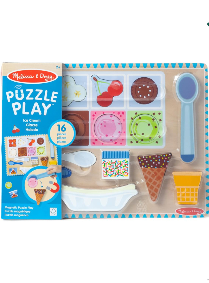 Melissa & Doug Ice Cream Wooden Magnetic Puzzle (31006)